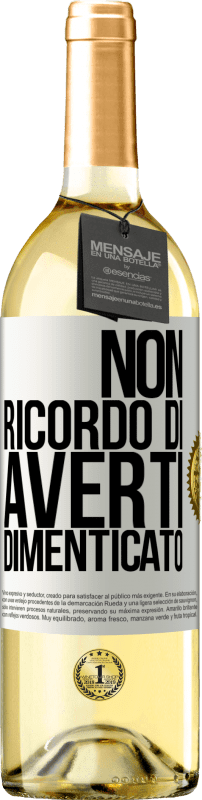 29,95 € | Vino bianco Edizione WHITE Non ricordo di averti dimenticato Etichetta Bianca. Etichetta personalizzabile Vino giovane Raccogliere 2024 Verdejo