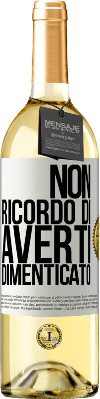 29,95 € | Vino bianco Edizione WHITE Non ricordo di averti dimenticato Etichetta Bianca. Etichetta personalizzabile Vino giovane Raccogliere 2025 Verdejo