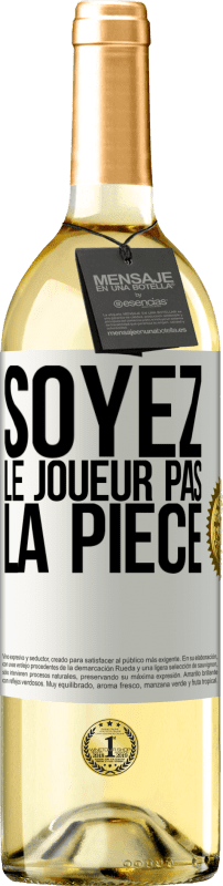 29,95 € Envoi gratuit | Vin blanc Édition WHITE Soyez le joueur pas la pièce Étiquette Blanche. Étiquette personnalisable Vin jeune Récolte 2025 Verdejo