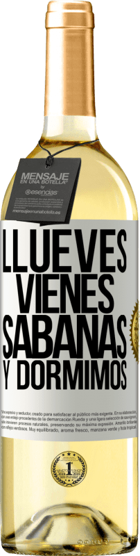 29,95 € | 白葡萄酒 WHITE版 Llueves, vienes, sábanas y dormimos 白标. 可自定义的标签 青年酒 收成 2023 Verdejo