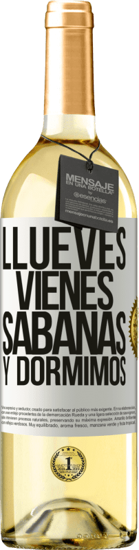29,95 € | Weißwein WHITE Ausgabe Llueves, vienes, sábanas y dormimos Weißes Etikett. Anpassbares Etikett Junger Wein Ernte 2023 Verdejo