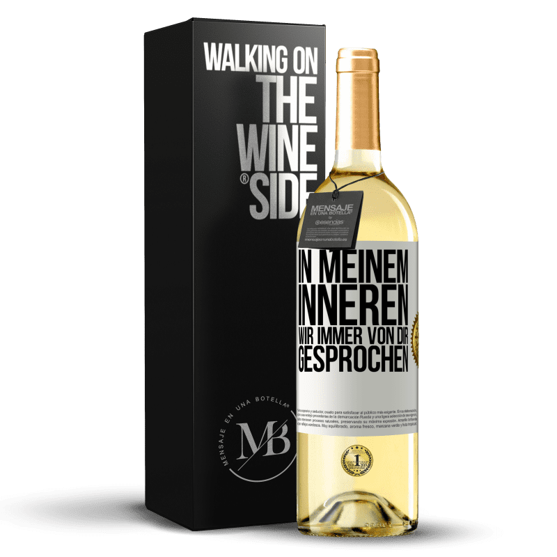 29,95 € Kostenloser Versand | Weißwein WHITE Ausgabe In meinem Inneren wir immer von dir gesprochen Weißes Etikett. Anpassbares Etikett Junger Wein Ernte 2023 Verdejo