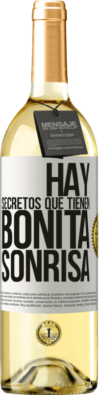 29,95 € | Vino Blanco Edición WHITE Hay secretos que tienen bonita sonrisa Etiqueta Blanca. Etiqueta personalizable Vino joven Cosecha 2023 Verdejo