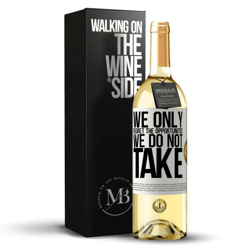 29,95 € Free Shipping | White Wine WHITE Edition We only regret the opportunities we do not take White Label. Customizable label Young wine Harvest 2024 Verdejo