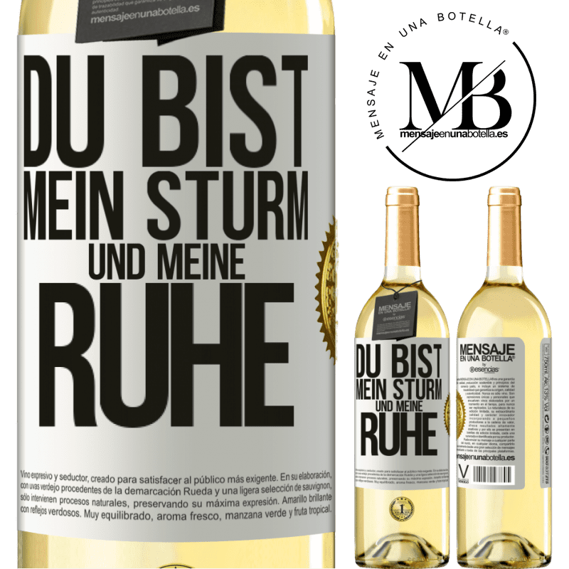 29,95 € Kostenloser Versand | Weißwein WHITE Ausgabe Du bist mein Sturm und meine Ruhe Weißes Etikett. Anpassbares Etikett Junger Wein Ernte 2023 Verdejo