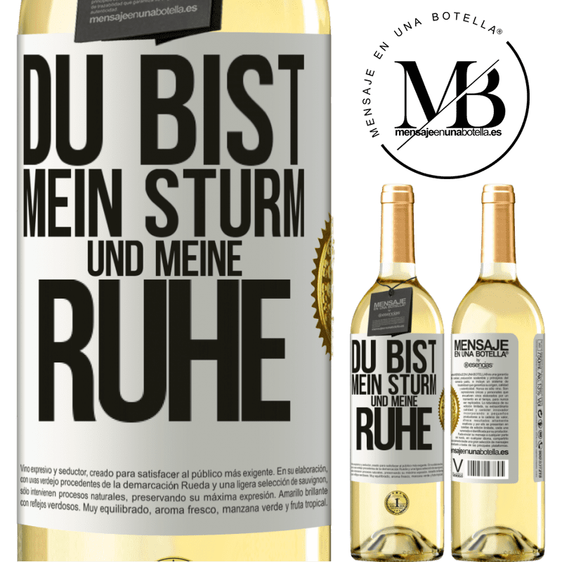 29,95 € Kostenloser Versand | Weißwein WHITE Ausgabe Du bist mein Sturm und meine Ruhe Weißes Etikett. Anpassbares Etikett Junger Wein Ernte 2025 Verdejo