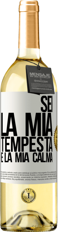 29,95 € | Vino bianco Edizione WHITE Sei la mia tempesta e la mia calma Etichetta Bianca. Etichetta personalizzabile Vino giovane Raccogliere 2025 Verdejo