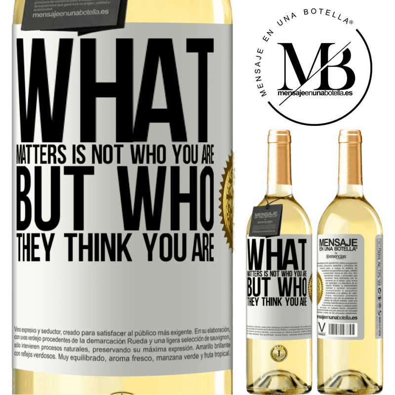 29,95 € Free Shipping | White Wine WHITE Edition What matters is not who you are, but who they think you are White Label. Customizable label Young wine Harvest 2022 Verdejo