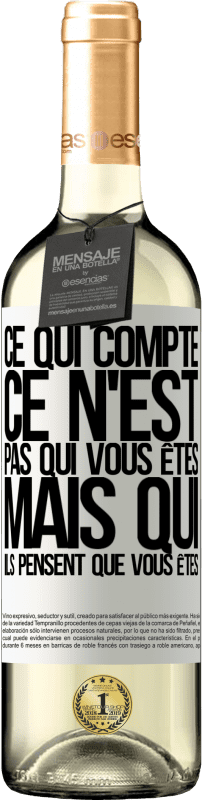 29,95 € Envoi gratuit | Vin blanc Édition WHITE Ce qui compte, ce n'est pas qui vous êtes, mais qui ils pensent que vous êtes Étiquette Blanche. Étiquette personnalisable Vin jeune Récolte 2024 Verdejo