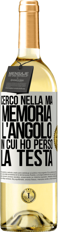 29,95 € | Vino bianco Edizione WHITE Cerco nella mia memoria l'angolo in cui ho perso la testa Etichetta Bianca. Etichetta personalizzabile Vino giovane Raccogliere 2024 Verdejo