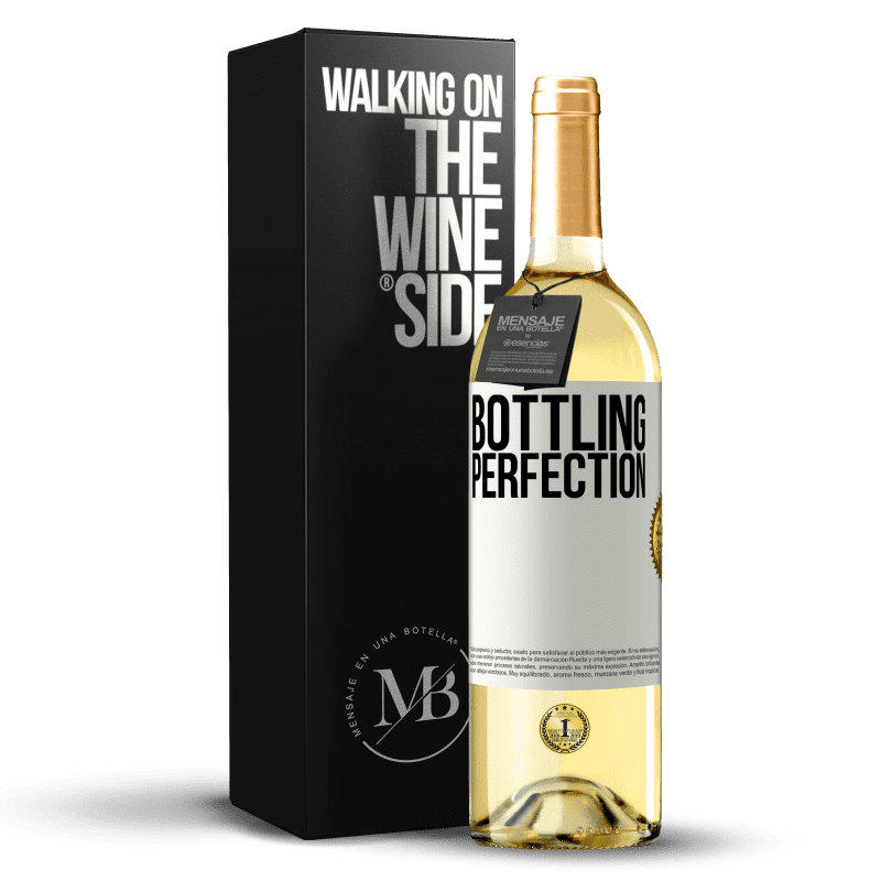 29,95 € Бесплатная доставка | Белое вино Издание WHITE Bottling perfection Белая этикетка. Настраиваемая этикетка Молодое вино Урожай 2025 Verdejo