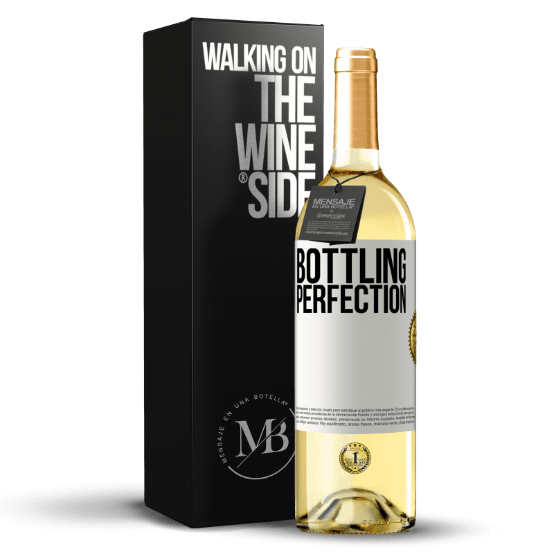 29,95 € Envío gratis | Vino Blanco Edición WHITE Bottling perfection Etiqueta Blanca. Etiqueta personalizable Vino joven Cosecha 2023 Verdejo