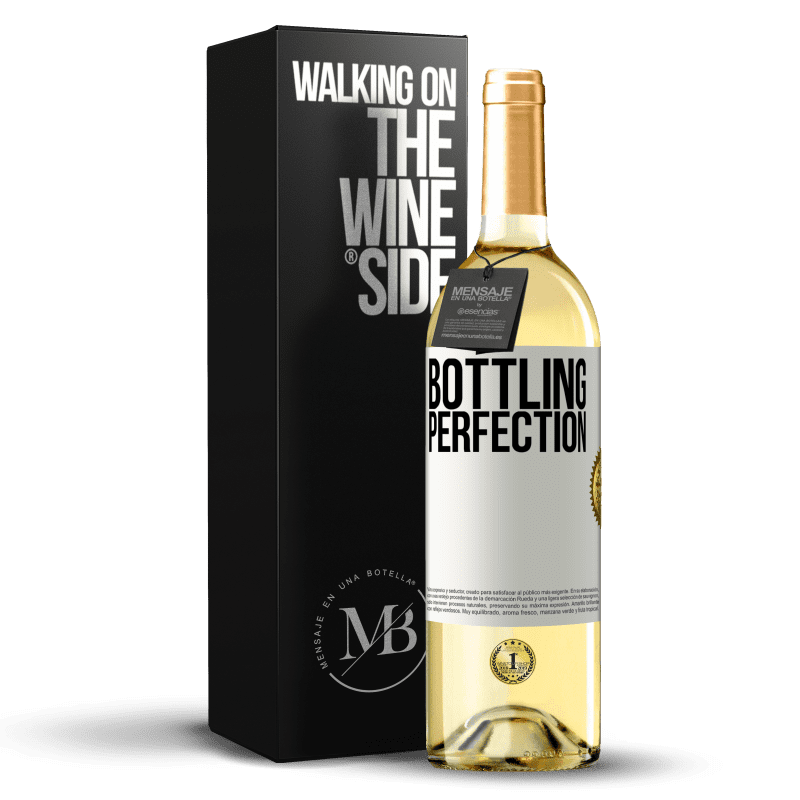 29,95 € Envío gratis | Vino Blanco Edición WHITE Bottling perfection Etiqueta Blanca. Etiqueta personalizable Vino joven Cosecha 2024 Verdejo