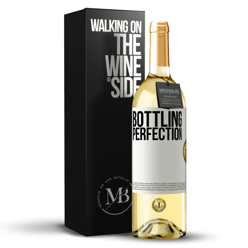 29,95 € Kostenloser Versand | Weißwein WHITE Ausgabe Bottling perfection Weißes Etikett. Anpassbares Etikett Junger Wein Ernte 2023 Verdejo