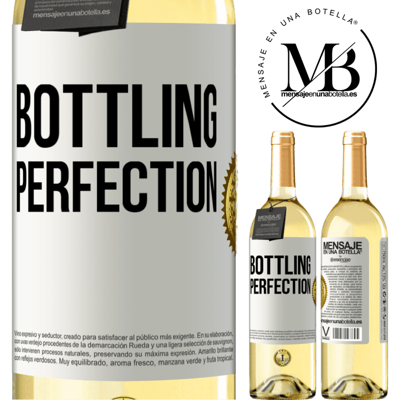 29,95 € Envio grátis | Vinho branco Edição WHITE Bottling perfection Etiqueta Branca. Etiqueta personalizável Vinho jovem Colheita 2024 Verdejo