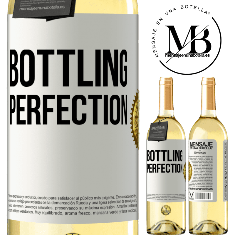 29,95 € Envio grátis | Vinho branco Edição WHITE Bottling perfection Etiqueta Branca. Etiqueta personalizável Vinho jovem Colheita 2025 Verdejo