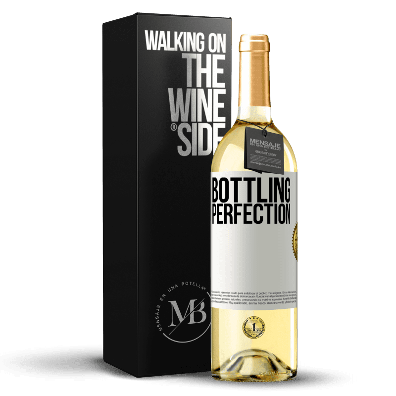 29,95 € Envio grátis | Vinho branco Edição WHITE Bottling perfection Etiqueta Branca. Etiqueta personalizável Vinho jovem Colheita 2023 Verdejo