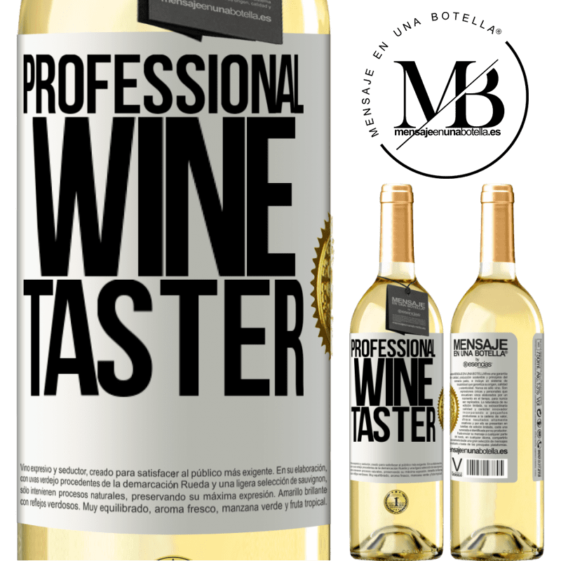 29,95 € Free Shipping | White Wine WHITE Edition Professional wine taster White Label. Customizable label Young wine Harvest 2022 Verdejo