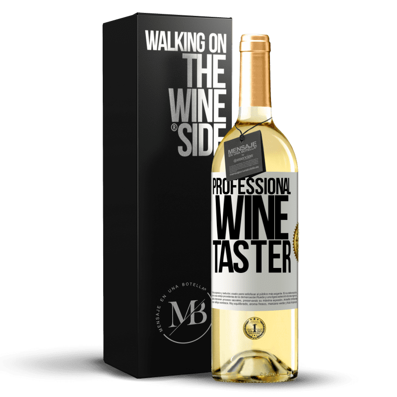 29,95 € Free Shipping | White Wine WHITE Edition Professional wine taster White Label. Customizable label Young wine Harvest 2024 Verdejo