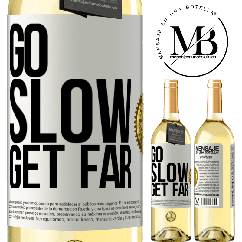 29,95 € Free Shipping | White Wine WHITE Edition Go slow. Get far White Label. Customizable label Young wine Harvest 2022 Verdejo