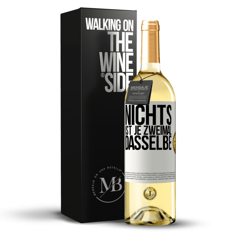 29,95 € Kostenloser Versand | Weißwein WHITE Ausgabe Nichts ist je zweimal dasselbe Weißes Etikett. Anpassbares Etikett Junger Wein Ernte 2024 Verdejo