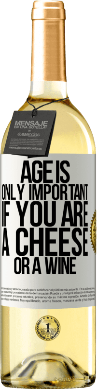 «Возраст важен, только если вы сыр или вино» Издание WHITE