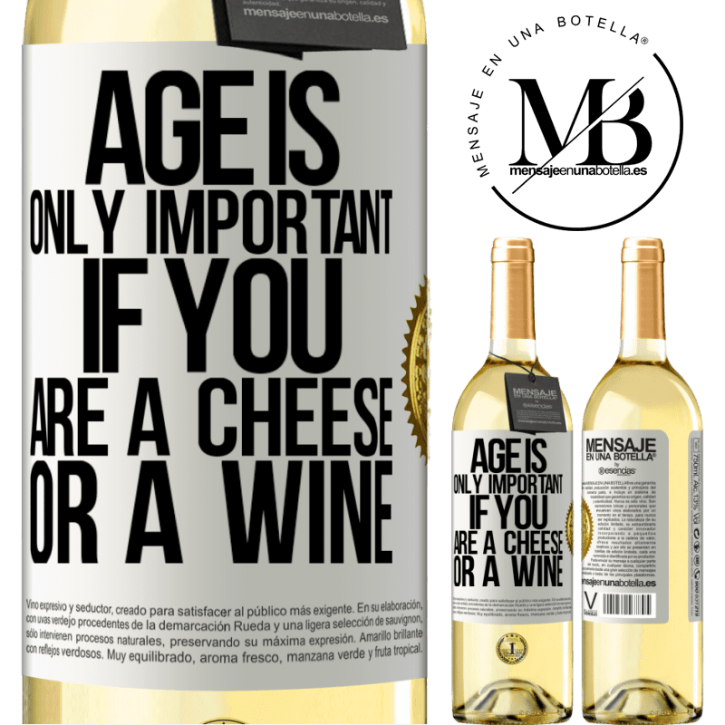 29,95 € Free Shipping | White Wine WHITE Edition Age is only important if you are a cheese or a wine White Label. Customizable label Young wine Harvest 2022 Verdejo