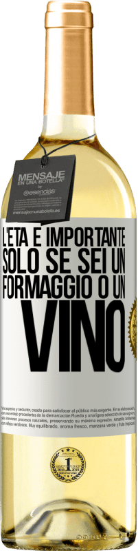 29,95 € | Vino bianco Edizione WHITE L'età è importante solo se sei un formaggio o un vino Etichetta Bianca. Etichetta personalizzabile Vino giovane Raccogliere 2023 Verdejo