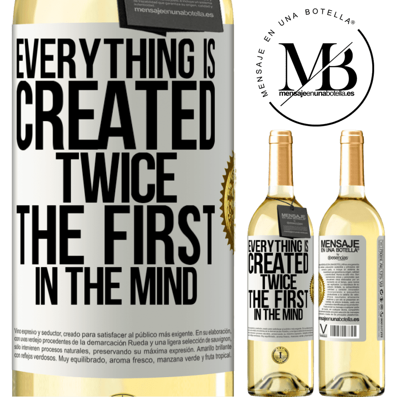 29,95 € Free Shipping | White Wine WHITE Edition Everything is created twice. The first in the mind White Label. Customizable label Young wine Harvest 2022 Verdejo