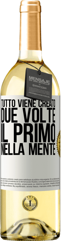 29,95 € | Vino bianco Edizione WHITE Tutto viene creato due volte. Il primo nella mente Etichetta Bianca. Etichetta personalizzabile Vino giovane Raccogliere 2024 Verdejo