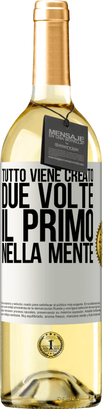 29,95 € Spedizione Gratuita | Vino bianco Edizione WHITE Tutto viene creato due volte. Il primo nella mente Etichetta Bianca. Etichetta personalizzabile Vino giovane Raccogliere 2025 Verdejo