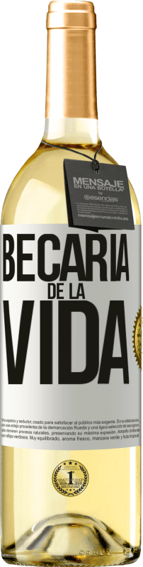 29,95 € | Vino Blanco Edición WHITE Becaria de la vida Etiqueta Blanca. Etiqueta personalizable Vino joven Cosecha 2024 Verdejo