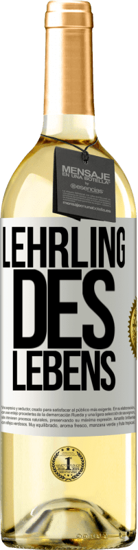 29,95 € Kostenloser Versand | Weißwein WHITE Ausgabe Lehrling des Lebens Weißes Etikett. Anpassbares Etikett Junger Wein Ernte 2025 Verdejo