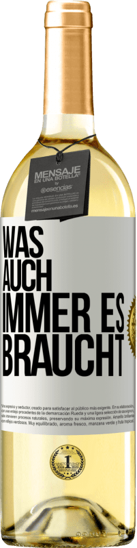 29,95 € | Weißwein WHITE Ausgabe Was auch immer es braucht Weißes Etikett. Anpassbares Etikett Junger Wein Ernte 2024 Verdejo