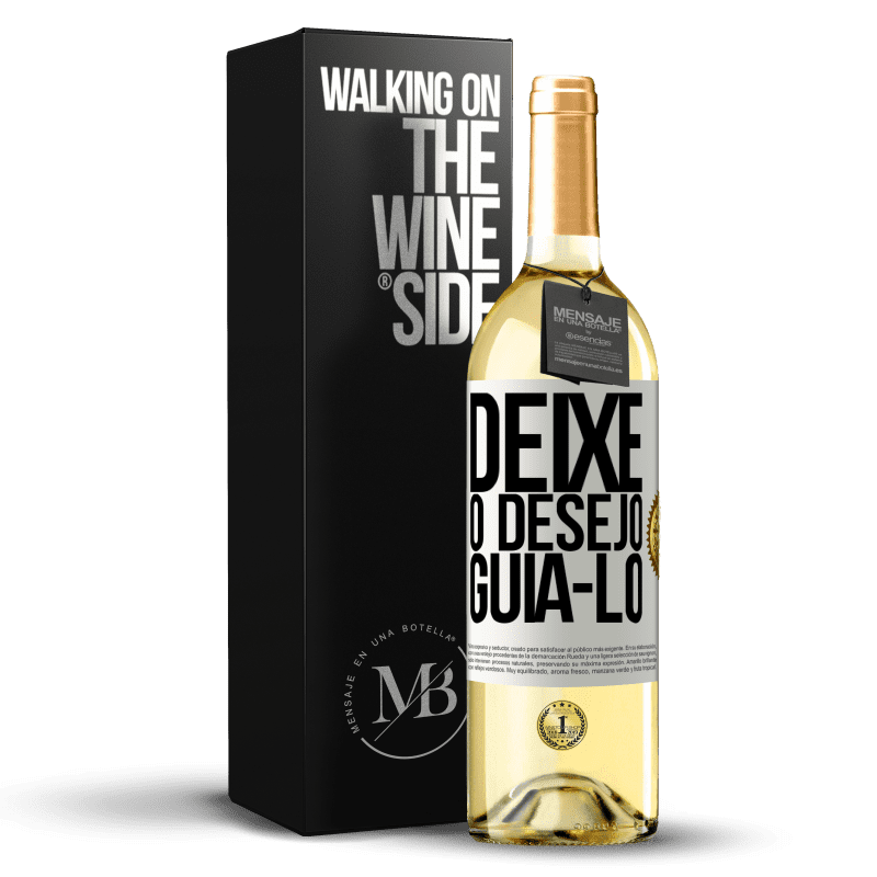 29,95 € Envio grátis | Vinho branco Edição WHITE Deixe o desejo guiá-lo Etiqueta Branca. Etiqueta personalizável Vinho jovem Colheita 2025 Verdejo