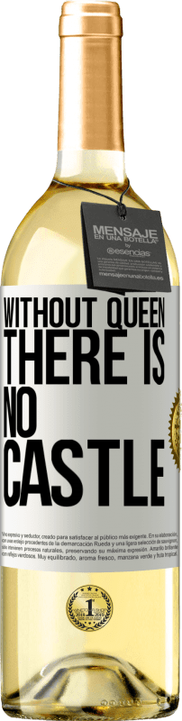 29,95 € | Белое вино Издание WHITE Без королевы нет замка Белая этикетка. Настраиваемая этикетка Молодое вино Урожай 2023 Verdejo