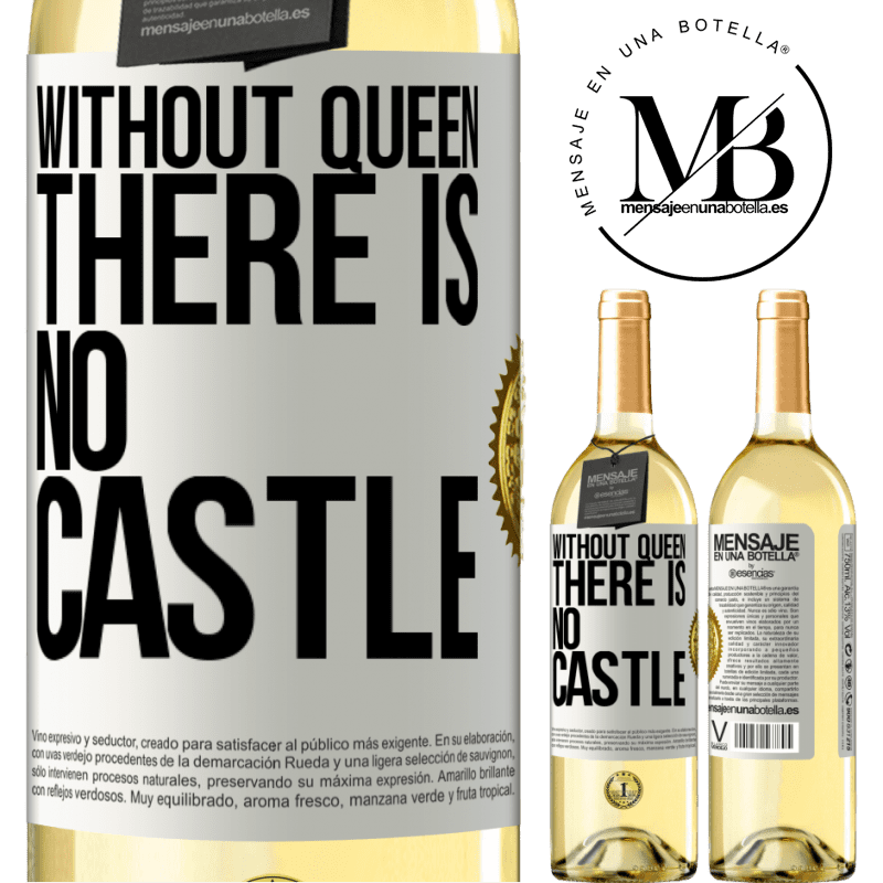 29,95 € Free Shipping | White Wine WHITE Edition Without queen, there is no castle White Label. Customizable label Young wine Harvest 2022 Verdejo