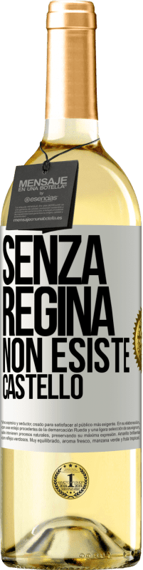 29,95 € | Vino bianco Edizione WHITE Senza regina, non esiste castello Etichetta Bianca. Etichetta personalizzabile Vino giovane Raccogliere 2025 Verdejo