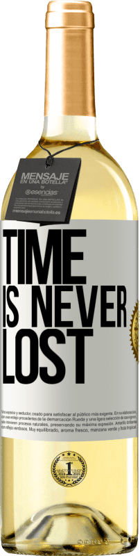29,95 € | Белое вино Издание WHITE Время никогда не теряется Белая этикетка. Настраиваемая этикетка Молодое вино Урожай 2023 Verdejo