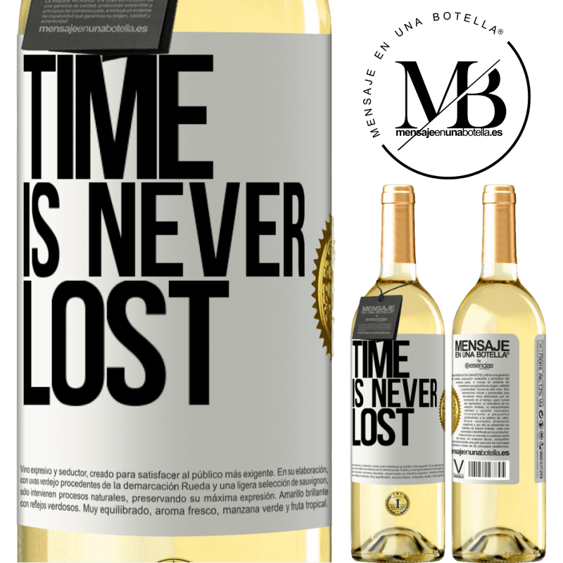 29,95 € Free Shipping | White Wine WHITE Edition Time is never lost White Label. Customizable label Young wine Harvest 2024 Verdejo