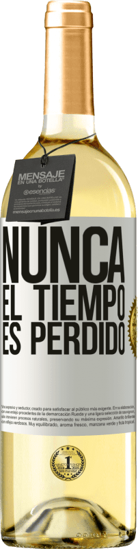 29,95 € | Vino Blanco Edición WHITE Nunca el tiempo es perdido Etiqueta Blanca. Etiqueta personalizable Vino joven Cosecha 2024 Verdejo