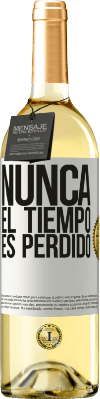 29,95 € | Vino Blanco Edición WHITE Nunca el tiempo es perdido Etiqueta Blanca. Etiqueta personalizable Vino joven Cosecha 2025 Verdejo