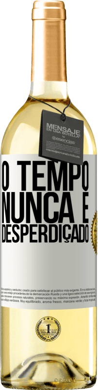 29,95 € | Vinho branco Edição WHITE O tempo nunca é desperdiçado Etiqueta Branca. Etiqueta personalizável Vinho jovem Colheita 2023 Verdejo