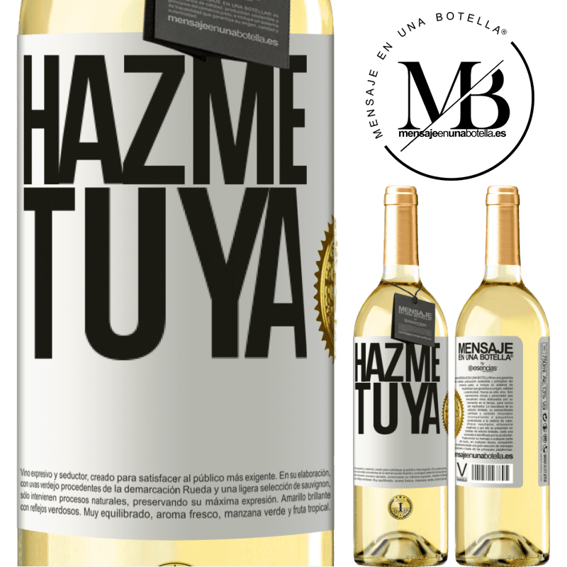 29,95 € Envío gratis | Vino Blanco Edición WHITE Hazme tuya Etiqueta Blanca. Etiqueta personalizable Vino joven Cosecha 2024 Verdejo