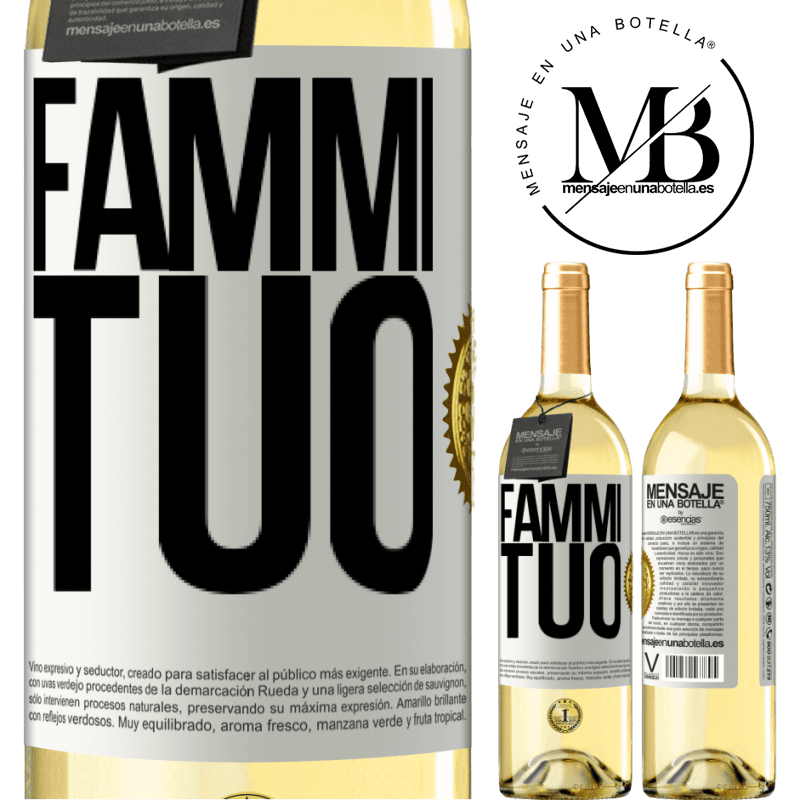 29,95 € Spedizione Gratuita | Vino bianco Edizione WHITE Fammi tuo Etichetta Bianca. Etichetta personalizzabile Vino giovane Raccogliere 2024 Verdejo