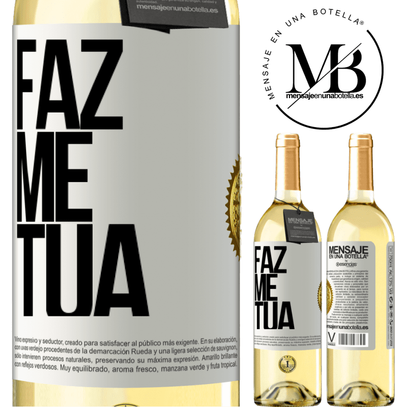 29,95 € Envio grátis | Vinho branco Edição WHITE Faz me tua Etiqueta Branca. Etiqueta personalizável Vinho jovem Colheita 2024 Verdejo