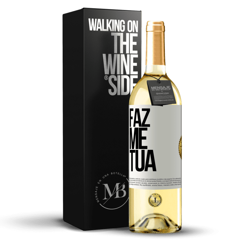 29,95 € Envio grátis | Vinho branco Edição WHITE Faz me tua Etiqueta Branca. Etiqueta personalizável Vinho jovem Colheita 2024 Verdejo