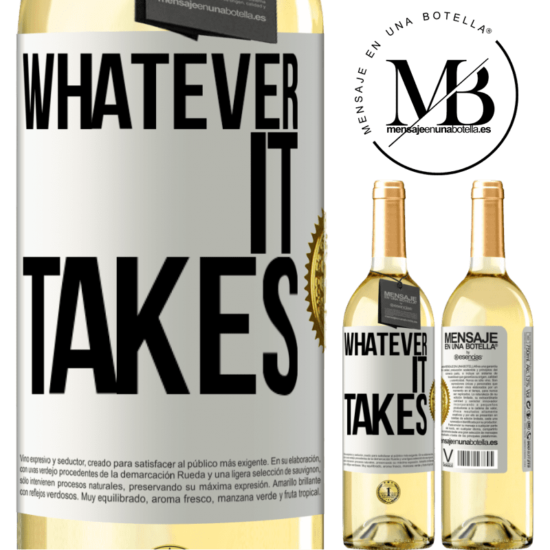 29,95 € Free Shipping | White Wine WHITE Edition Whatever it takes White Label. Customizable label Young wine Harvest 2022 Verdejo