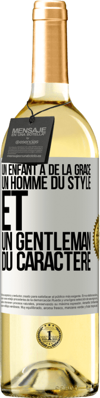 29,95 € | Vin blanc Édition WHITE Un enfant a de la grâce, un homme du style et un gentleman du caractère Étiquette Blanche. Étiquette personnalisable Vin jeune Récolte 2024 Verdejo