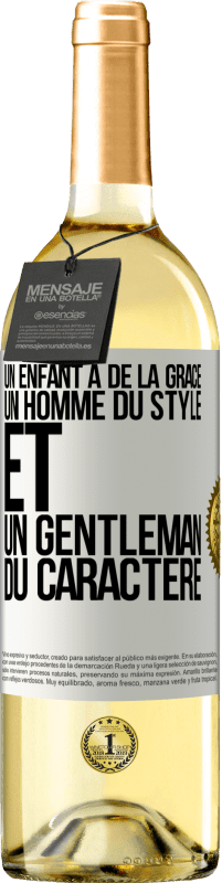 29,95 € | Vin blanc Édition WHITE Un enfant a de la grâce, un homme du style et un gentleman du caractère Étiquette Blanche. Étiquette personnalisable Vin jeune Récolte 2025 Verdejo